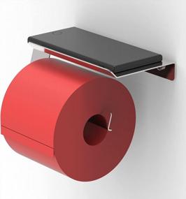 img 4 attached to AmeriLuck Stainless Steel Toilet Paper Holder For Mega Roll: Cell Phone Shelf & Brushed Nickel Finish