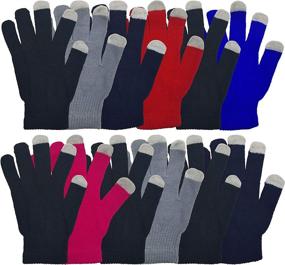 img 3 attached to Bulk Brushed Interior Stretch Assortment of Men's Accessories at Gloves & Mittens