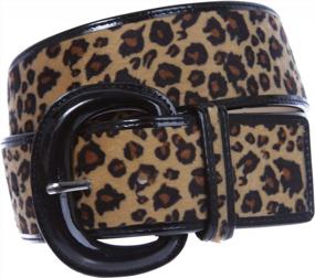 img 2 attached to 🐆 Stylish Leopard Patent Leather Accessories for Fashion-forward Women's Belts