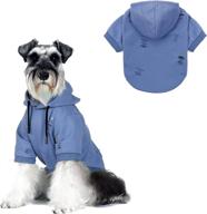 🐶 pet sregno medium dogs hoodie: warm casual sweatshirt for autumn - blue l логотип