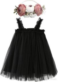 img 4 attached to 🌈 BGFKS Layered Tulle Tutu Dress for Toddler Girls - Baby Girl Rainbow Tutu Princess Skirt Set with Flower Headband