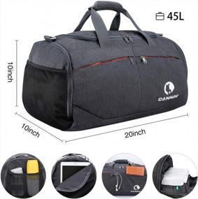 img 3 attached to 45L Lightweight Canway Sports Gym Bag With Wet Pocket & Shoes Compartment - Perfect For Traveling Men & Women!