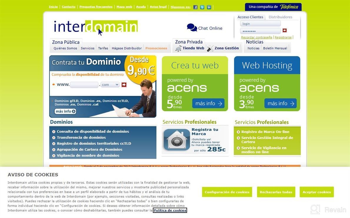 img 1 attached to Interdomain Domain Registration review by Joseph Whiteman