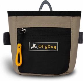 img 4 attached to OllyDog Goodie Treat Bag, Dog Treat Pouch, Waist Belt Clip For Hands-Free Training, Magnetic Closure, Dog Training And Behavior Aids, Three Ways To Wear, (Champagne)