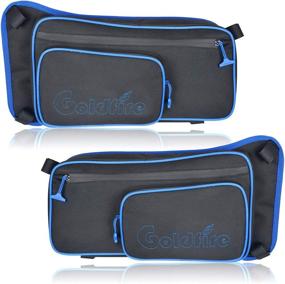 img 3 attached to 🔵 Enhance Storage Efficiency with Goldfire Maverick X3 Accessories - Rear X3 Door Bags for Can Am Maverick X3 Max Turbo R (Blue Piping)