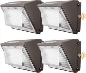 img 2 attached to OOOLED LED Wall Pack Light 60W 6600LM 5000K(Dusk-To-Dawn Light Photocell,Waterproof IP65) 600W HPS/HID Equivalent Commercial And Industrial Outdoor Security Lighting For Warehouses 4PK