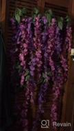 img 1 attached to Artificial Silk Wisteria Vine Ratta Silk Hanging Flower Wedding Decor (Purple) - 6-Pack By Luyue, 3.18 Feet Long review by Judy Lawrence
