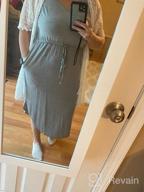 img 1 attached to Celmia Women'S Casual Midi Dress With Long Sleeves, Drawstring Waist, V Neck, And Side Split - Latest 2021 Fashion review by Gary Zielinski