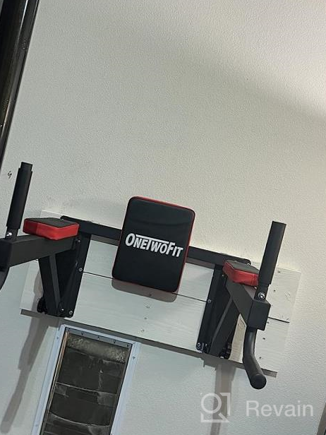 img 1 attached to Get Fit With ONETWOFIT Wall Mounted Pull Up Bar - Multifunctional Strength Training Equipment For Indoor Home Gym Workouts review by Charles Alvey