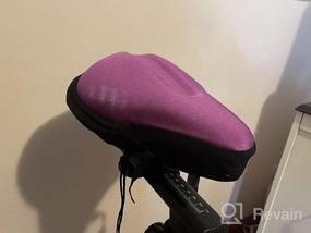 img 7 attached to Gel Bike Seat Cover Cushion By Bikeroo - Padded Comfort For Men & Women On Stationary Exercise, Mountain And Road Bicycle Seats Compatible With Peloton Adjustable.