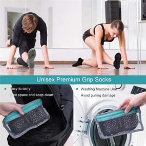 img 3 attached to Unisex Non-Slip Grip Socks: Perfect For Yoga, Hospital, Pilates, Barre & More!