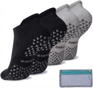 unisex non-slip grip socks: perfect for yoga, hospital, pilates, barre & more! logo
