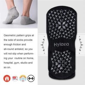 img 2 attached to Unisex Non-Slip Grip Socks: Perfect For Yoga, Hospital, Pilates, Barre & More!