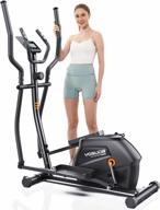 yosuda compact elliptical machine: cross trainer with 16-level resistance, hyper-quiet magnetic drive system, lcd monitor & ipad mount logo