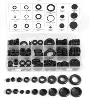 125-piece rubber grommet set for firewall holes, electrical wires, plugs, and cables of machines and cars - wire gasket ring kit for improved performance and safety logo