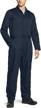 cqr men's stain & wrinkle resistant zip-front coverall - multi-pocketed work jumpsuit with action back design logo