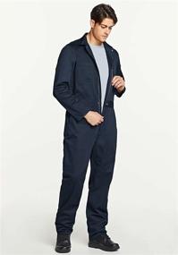 img 1 attached to CQR Men'S Stain & Wrinkle Resistant Zip-Front Coverall - Multi-Pocketed Work Jumpsuit With Action Back Design
