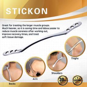img 1 attached to Revitalize Your Body With STICKON Stainless Steel E Shape Gua Sha Scraping Massage Tool For Soft Tissue Mobilization And IASTM