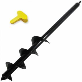 img 4 attached to 3X24" Garden Auger Spiral Drill Bit Bulb Planter Post Hole Digger For Hex Driver Drills, Solid Shaft Planting Soil Auger