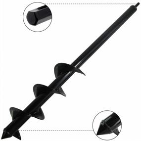 img 3 attached to 3X24" Garden Auger Spiral Drill Bit Bulb Planter Post Hole Digger For Hex Driver Drills, Solid Shaft Planting Soil Auger