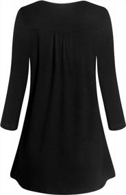 img 3 attached to Stylish And Comfortable: MOQIVGI Women'S V Neck Long Sleeve Blouse For Casual And Fashionable Look