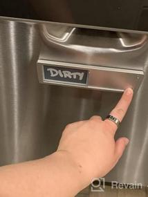 img 5 attached to Upgraded KitchenTour Dishwasher Magnet With Super Strong Magnet - Clear, Bold & Colored Text For Easy Reading - Non-Scratch Magnetic Indicator Sign For Dirty And Clean Dishes - Black