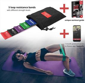 img 3 attached to Loop Resistance Booty Band Set: Get Fit With Home Gym Equipment For Leg Butt Hip Training Workout Stretching Tube Sport Yoga Pilates Fitness Men Women + Exercise Guide & Bag!
