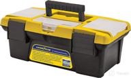 🧰 goodyear 13 inch plastic tool box with handle: lightweight & easy to carry, removable inner tray - ideal tool organizer storage box логотип