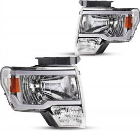 img 4 attached to Upgrade Your F150: SEALIGHT LED DRL Headlight Assembly 2009-2014 | Chrome Housing And Clear Lens | Driver And Passenger Side Replacement Pair