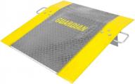 efficient loading with guardian's heavy-duty 36" x 36" aluminum pallet jack dock plate logo