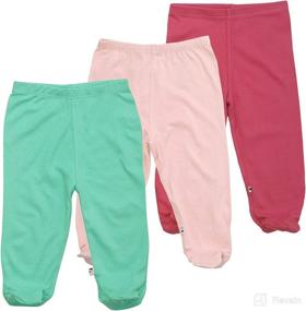 img 2 attached to 👶 Organic Babysoy Essential 3-Piece Footie Pants Set