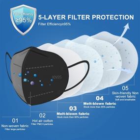 img 3 attached to 🤿 Breathable Disposable Face Masks with Individual Protection and ≥95% Filtration Efficiency