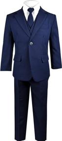 img 4 attached to 👔 Classic Black Bianco Boys Solid Suit: Perfect Formal Attire for Boys in Suits & Sport Coats