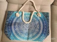 img 1 attached to Extra Large Womens Canvas Beach Tote Bag With Top Zipper - Sleepwish review by Chad Baio