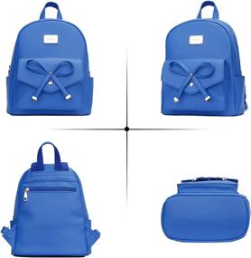 img 3 attached to KKXIU Bowknot Fashion Leather Backpack Women's Handbags & Wallets ~ Fashion Backpacks