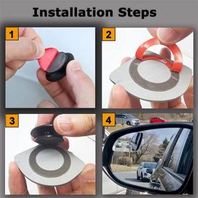 img 2 attached to 🔍 Enhanced Visibility: Fan Shape Curved Blind Spot Mirror with HD Glass | Frameless 360° Adjustable Convex Rear View Mirror for Cars Trucks and SUVs - 2pcs