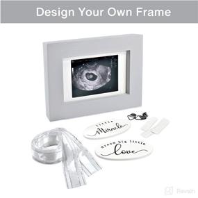 img 2 attached to Solid Wood Sonogram Pregnancy Baby Ultrasound Photo Frame - Perfect Keepsake & Nursery 🤰 Décor for New Parents 'Little Miracle / Dream Big Little Love' (Gray) - Optimal for SEO