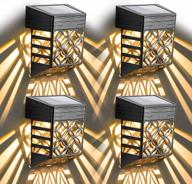 solpex solar fence lights 8-pack для наружной отделки: водонепроницаемые светодиодные настенные светильники для террасы, патио, лестницы и подъездной дорожки - теплый белый логотип