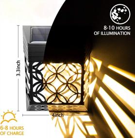 img 2 attached to SOLPEX Solar Fence Lights 8-Pack For Outdoor Decoration: Waterproof LED Wall Lights For Deck, Patio, Stairs, And Driveway - Warm White