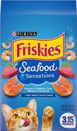 friskies seafood sensations: delectable dry cat food in a 3.15 lb bag логотип