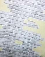 img 1 attached to Grey And White Brick Wallpaper Peel And Stick - Self Adhesive Removable Wall Paper For Backsplash, Fireplace Decoration, And Shelf Lining - 17.7" X 393.7 review by Jim Worthington