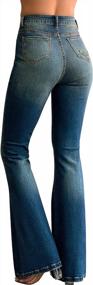 img 3 attached to Roswear Women’S High Waisted Bootcut Stretch Ripped Curvy Flare Jeans