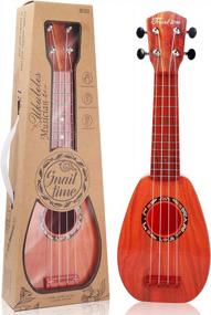 img 4 attached to 17" Kids Ukulele Guitar Toy - 4 Strings, Musical Instrument For Toddler Beginner, Keep Tone & Anti-Impact W/ Picks/Strap/Tutorial (Rosewood)