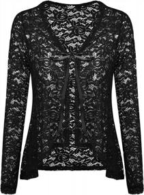 img 4 attached to Concep Women'S Lace Cardigans: Long Sleeve, Open Front, Assymetrical Cover Up Jacket In Sizes S-XXL For Improved SEO.