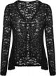 concep women's lace cardigans: long sleeve, open front, assymetrical cover up jacket in sizes s-xxl for improved seo. logo