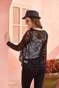 img 2 attached to Concep Women'S Lace Cardigans: Long Sleeve, Open Front, Assymetrical Cover Up Jacket In Sizes S-XXL For Improved SEO.
