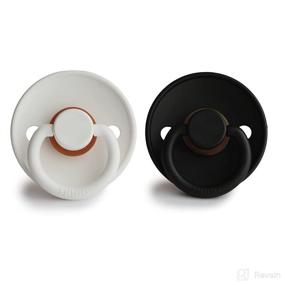 img 3 attached to 👶 Frigg Natural Rubber Baby Pacifier - BPA-Free, Made in Denmark - Jet Black/Bright White (6-18 Months)