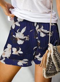 img 2 attached to Women'S Comfy Summer Shorts W/ Drawstring & Pockets - Elapsy Casual Short