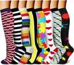charmking compression socks for women & men circulation (8 pairs)15-20 mmhg is best support for athletic running,cycling logo