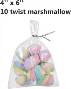 img 1 attached to 200 Treat Bags With 200 4" Twist Ties 6 Mix Colors - 1.4Mils Thickness OPP Plastic Bags (4'' X 6'')
